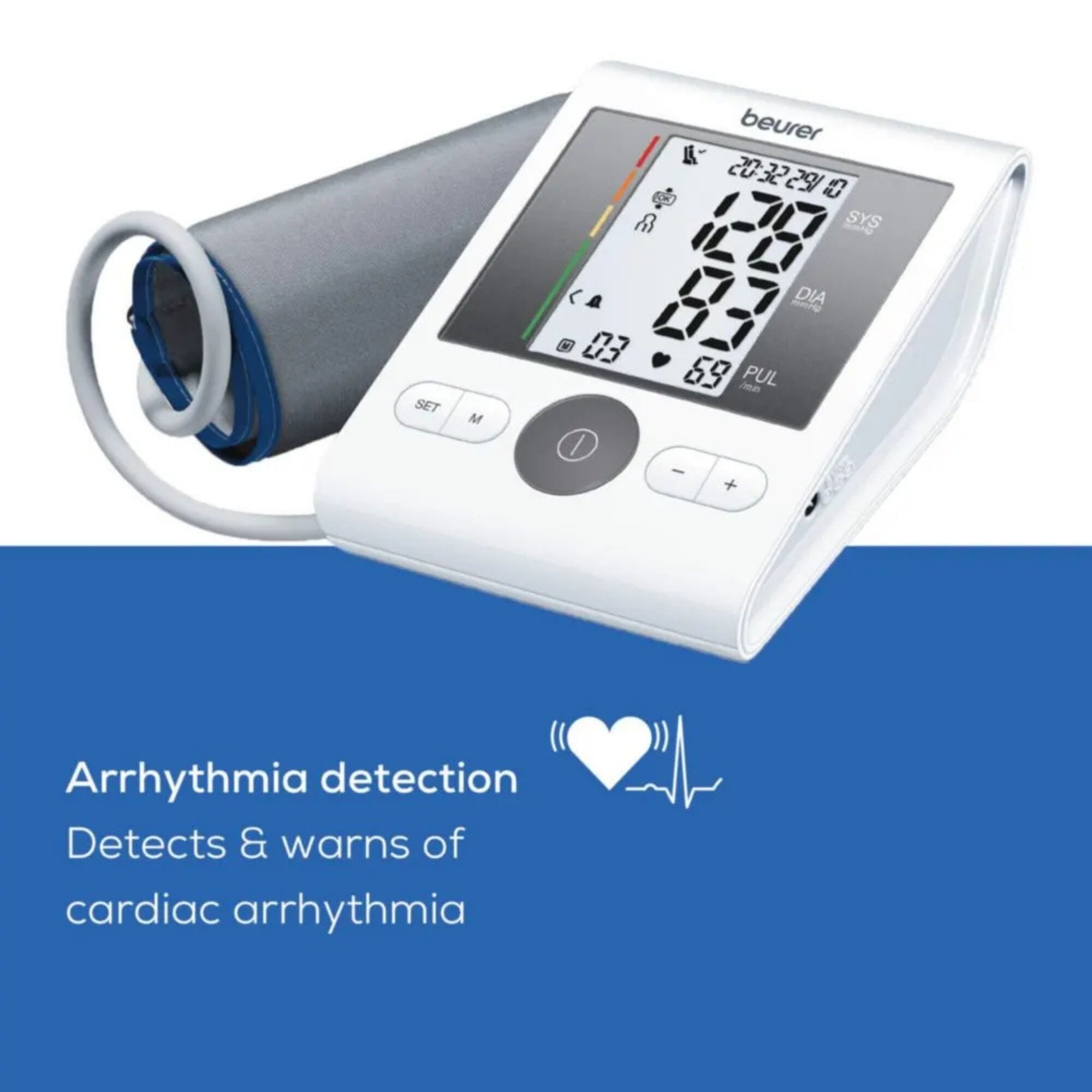beurer bm28 upper arm blood pressure monitor arrhythmia detection