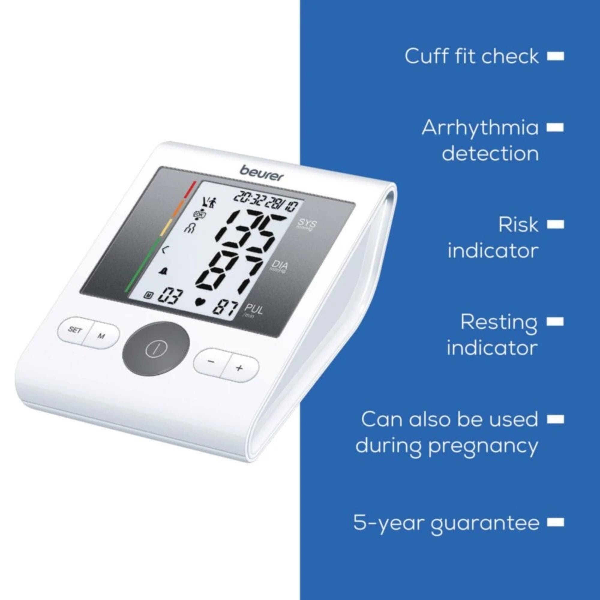 beurer bm28 upper arm blood pressure monitor features