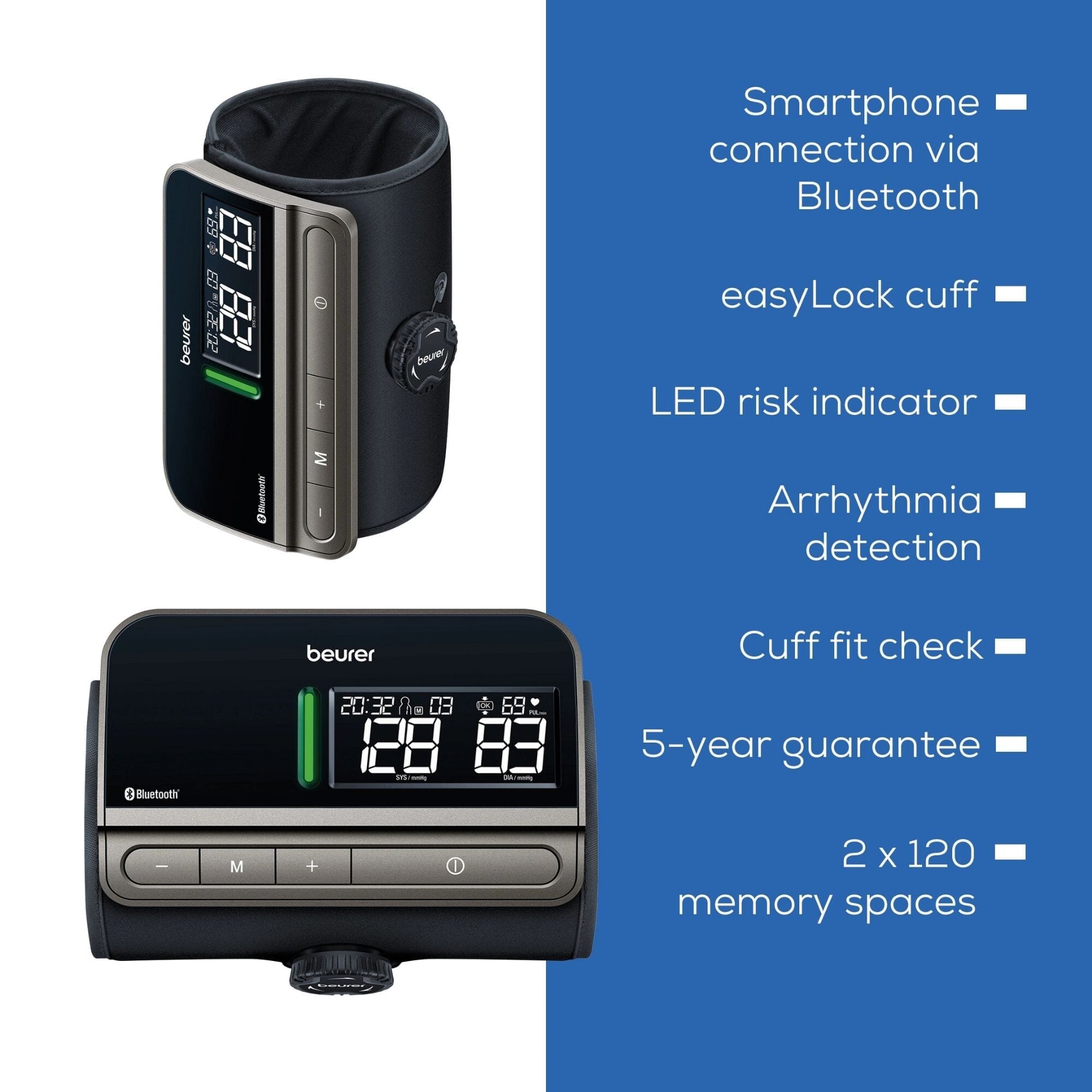 beurer bm81 upper arm blood pressure monitor features