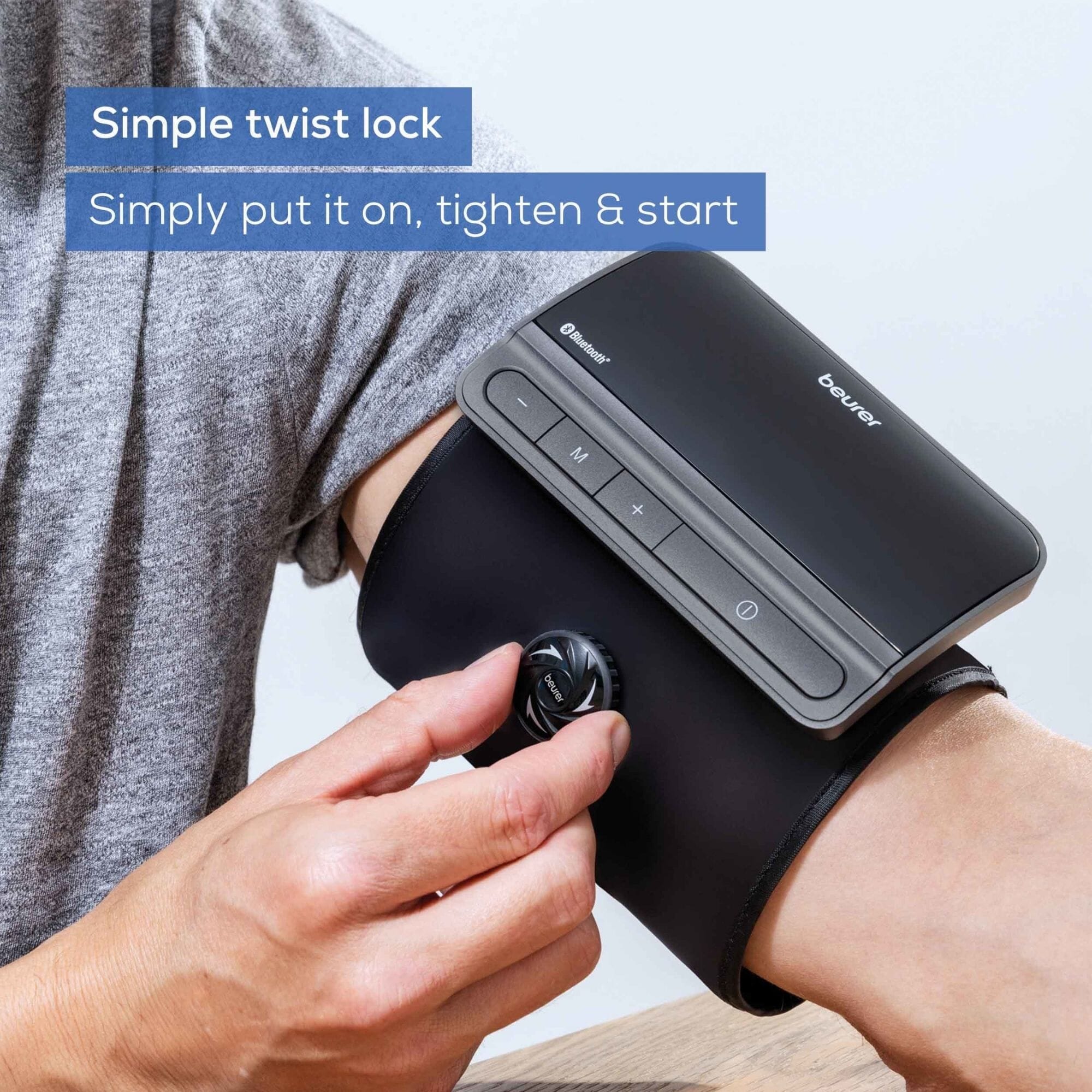 beurer bm81 upper arm blood pressure monitor twist tighten