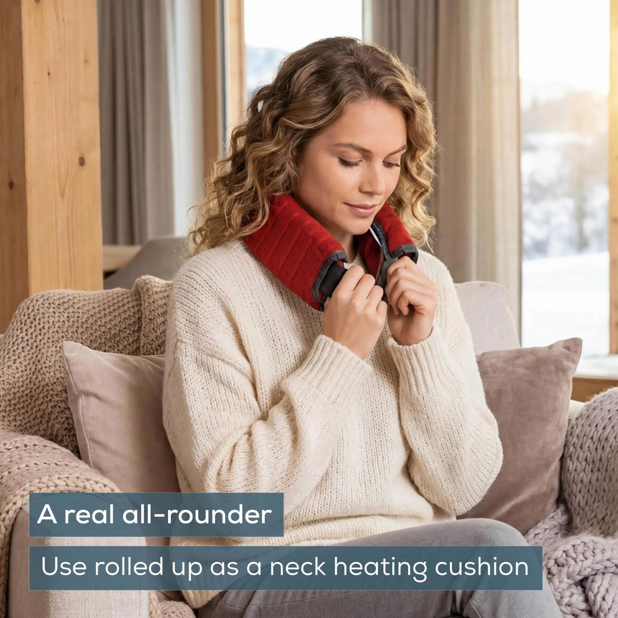 beurer easy fix multifunctional heat pad neck cushion