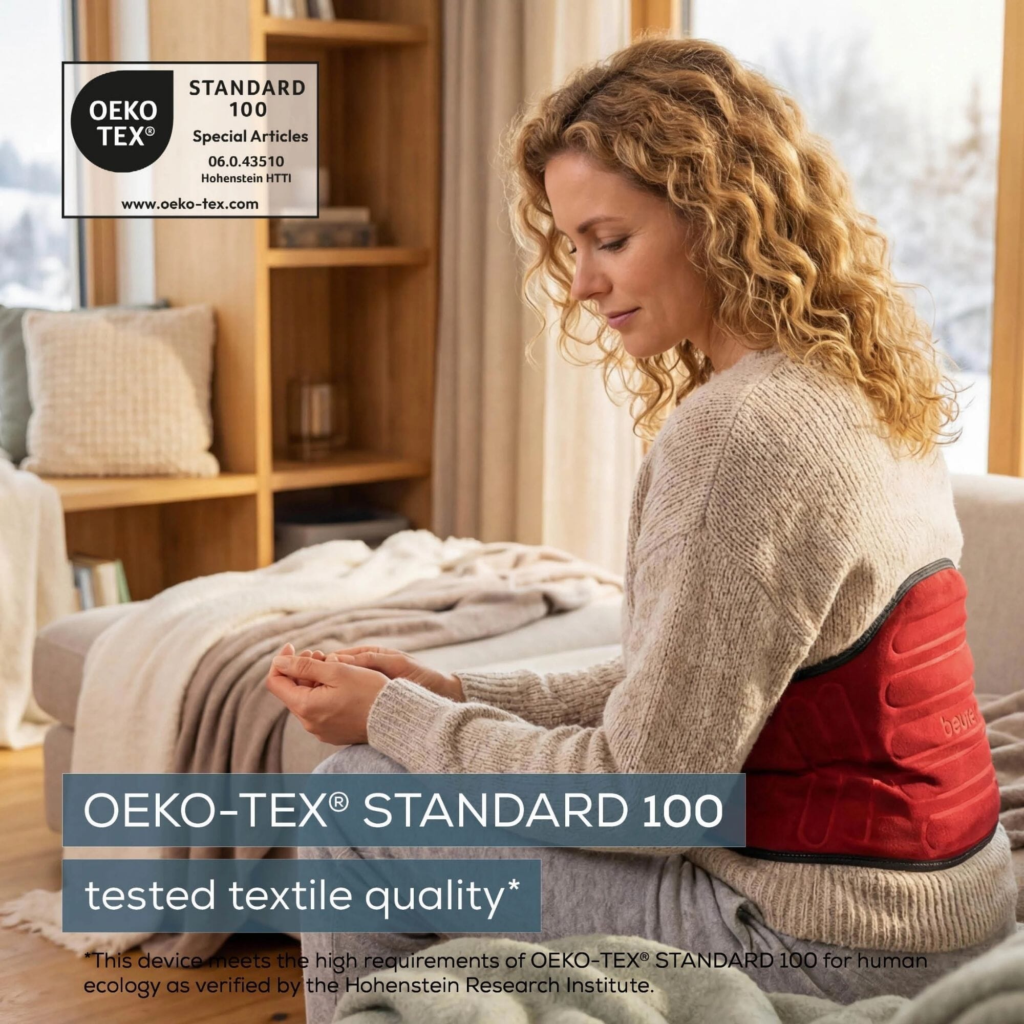 beurer easy fix multifunctional heat pad oeko tex