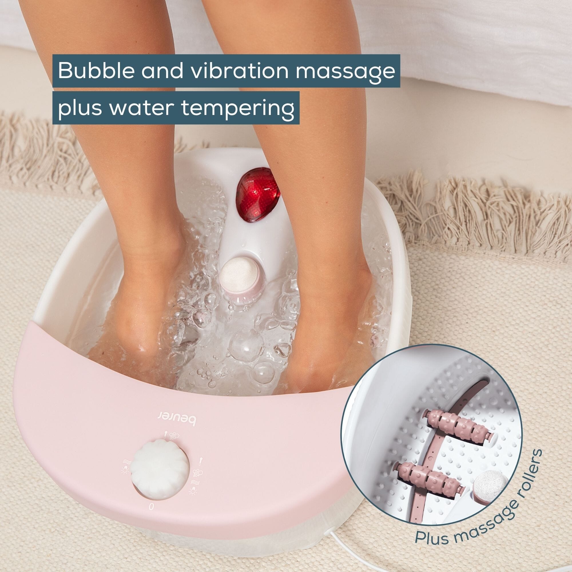 beurer fb20 massaging footbath vibration