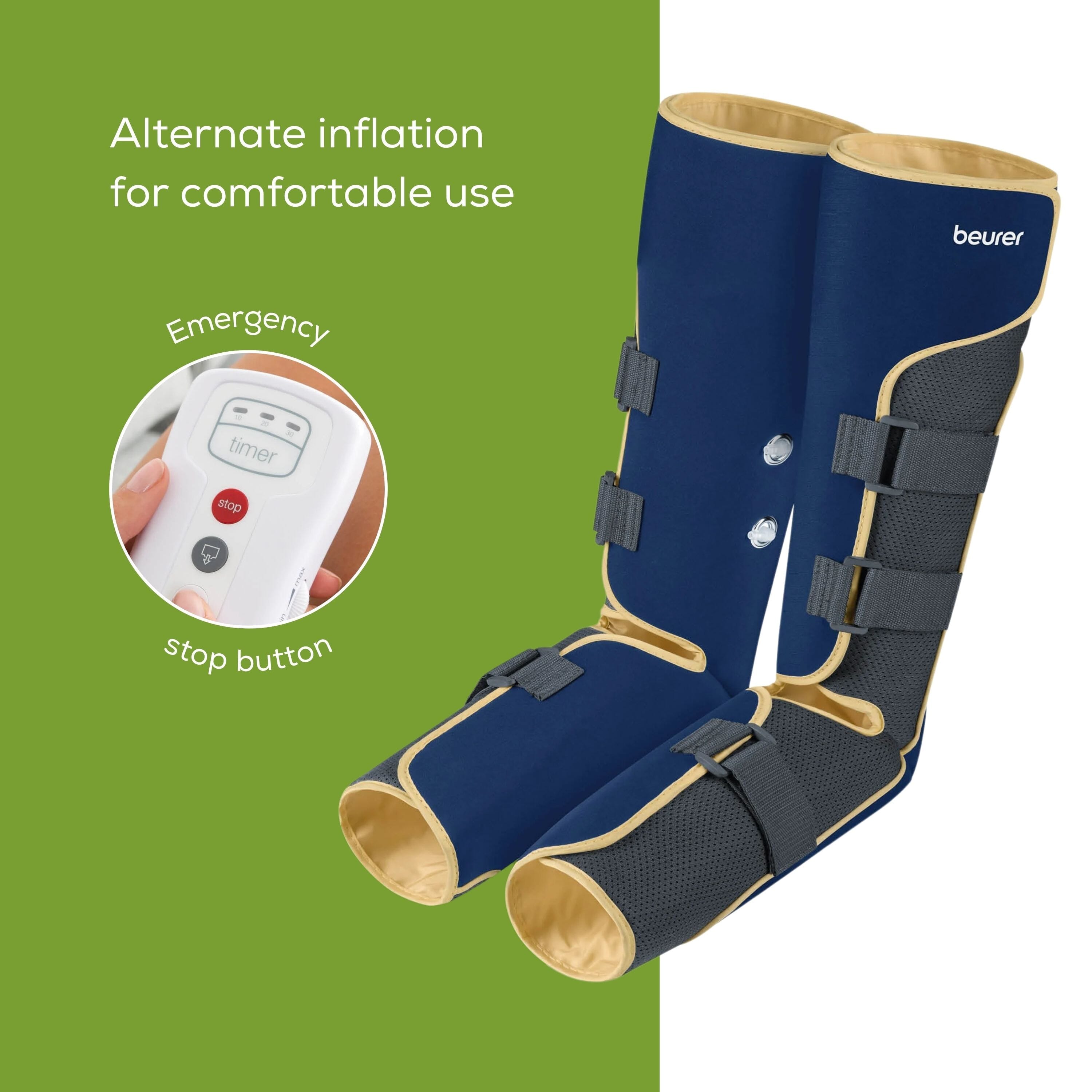 beurer fm150 leg massager emergency stop