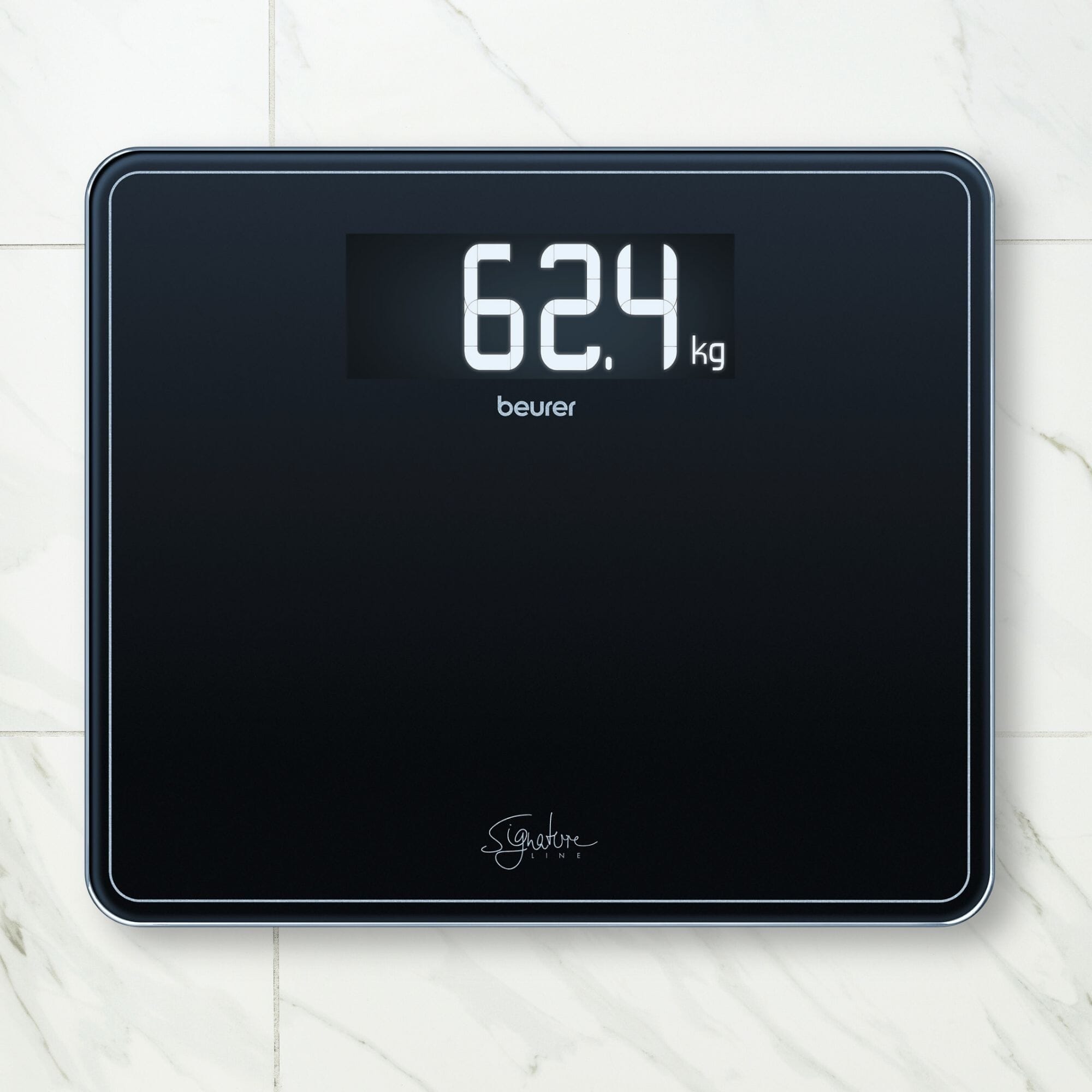 beurer gs410 easy read digital bathroom scales on floor