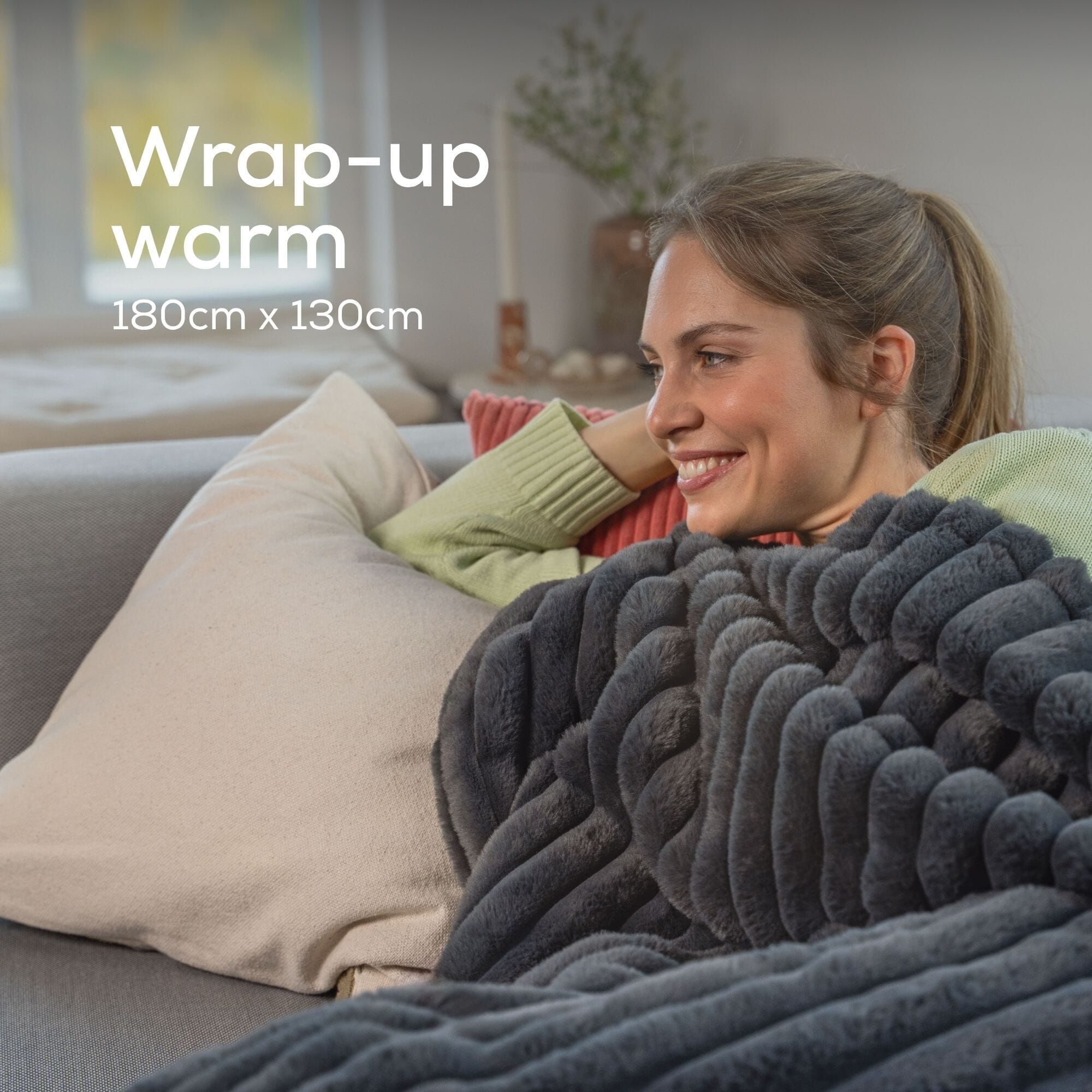 beurer heated throw size