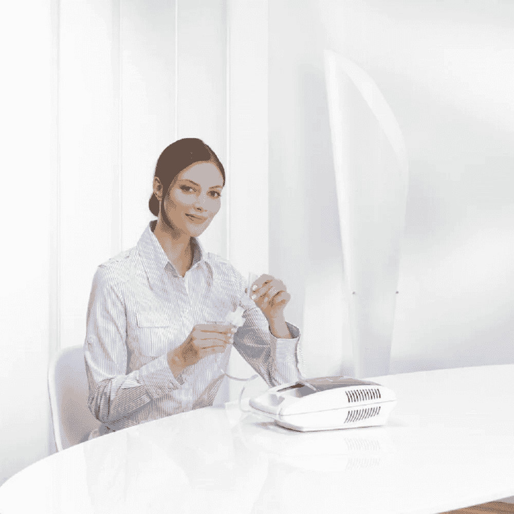 beurer ih21 compression tech nebuliser in action