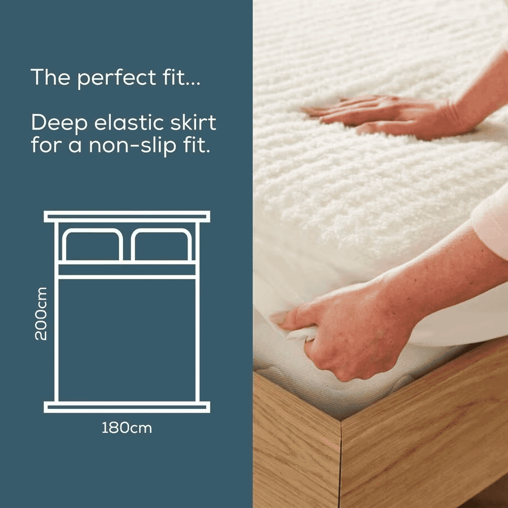 beurer indulgence fitted heated mattress cover with dual control super king dimensions