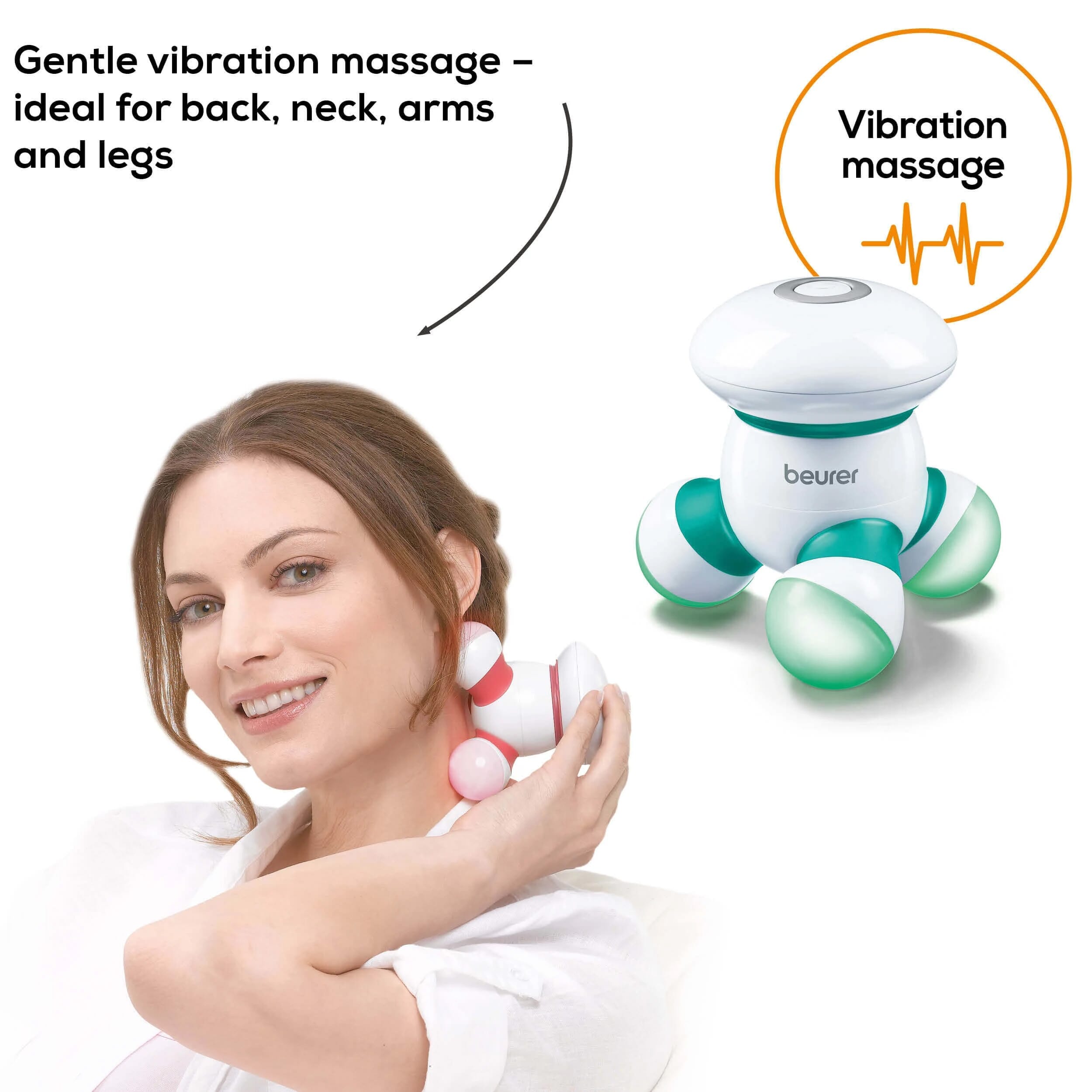 beurer mg 16 mini massager for back neck arms legs