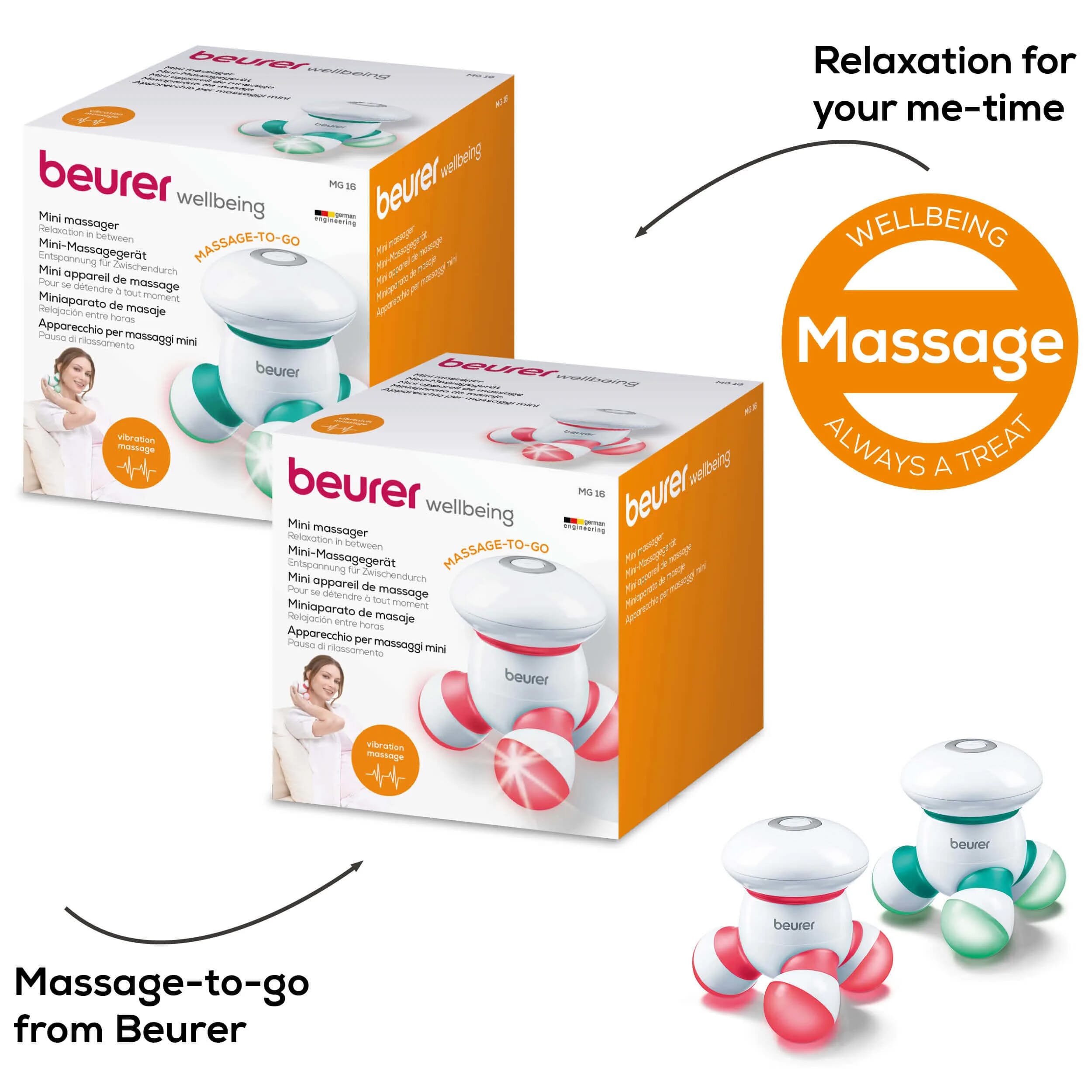 beurer mg 16 mini massager gift box