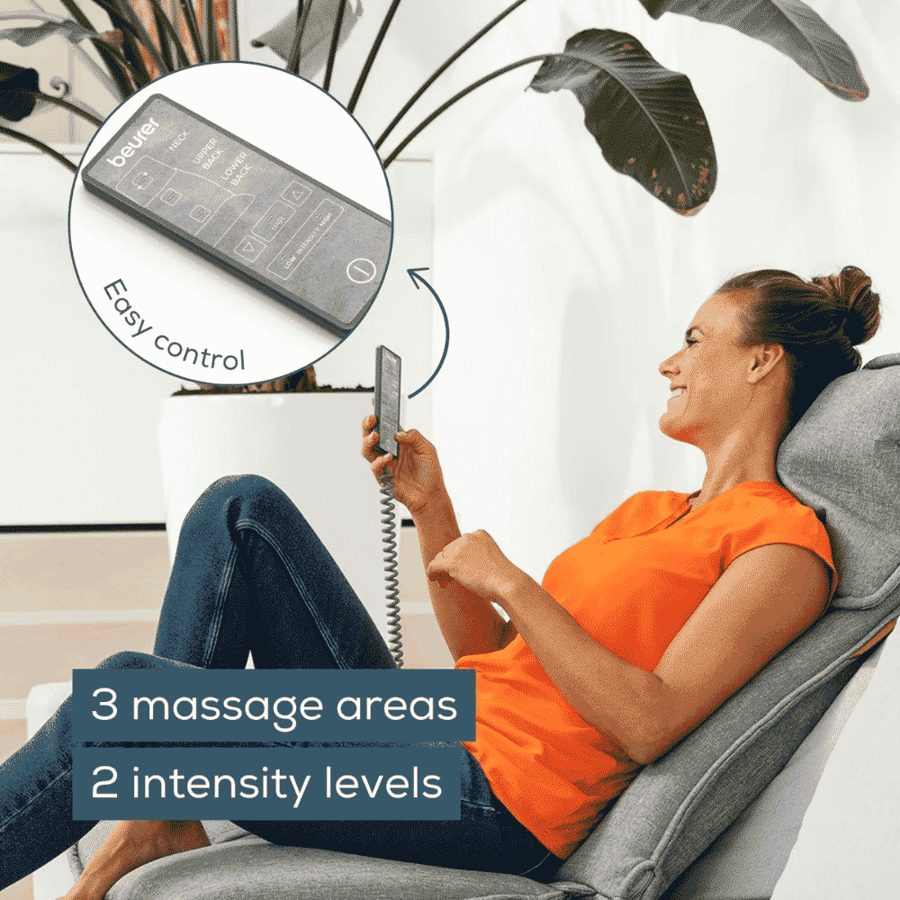 beurer mg330 shiatsu massage seat cover easy controls