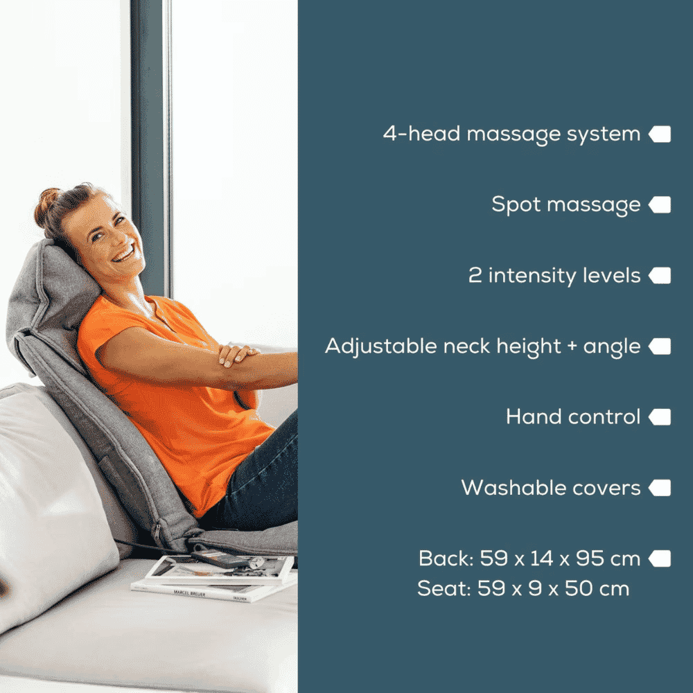 beurer mg330 shiatsu massage seat cover features