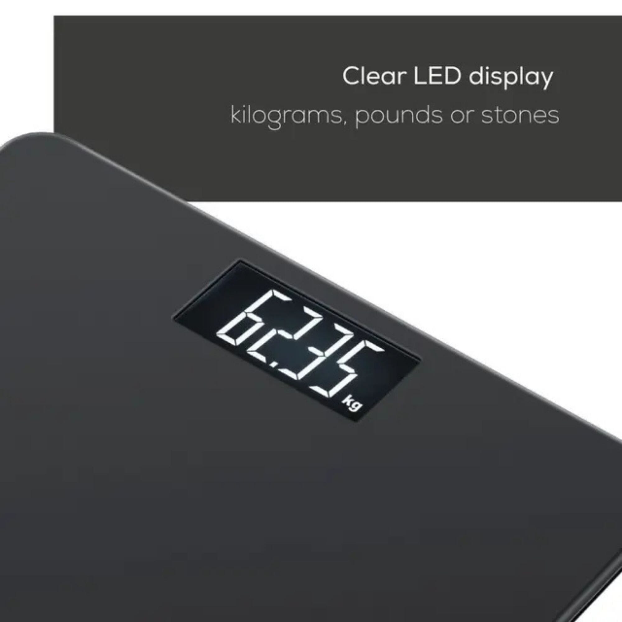 beurer non slip digital bathroom scales clear led