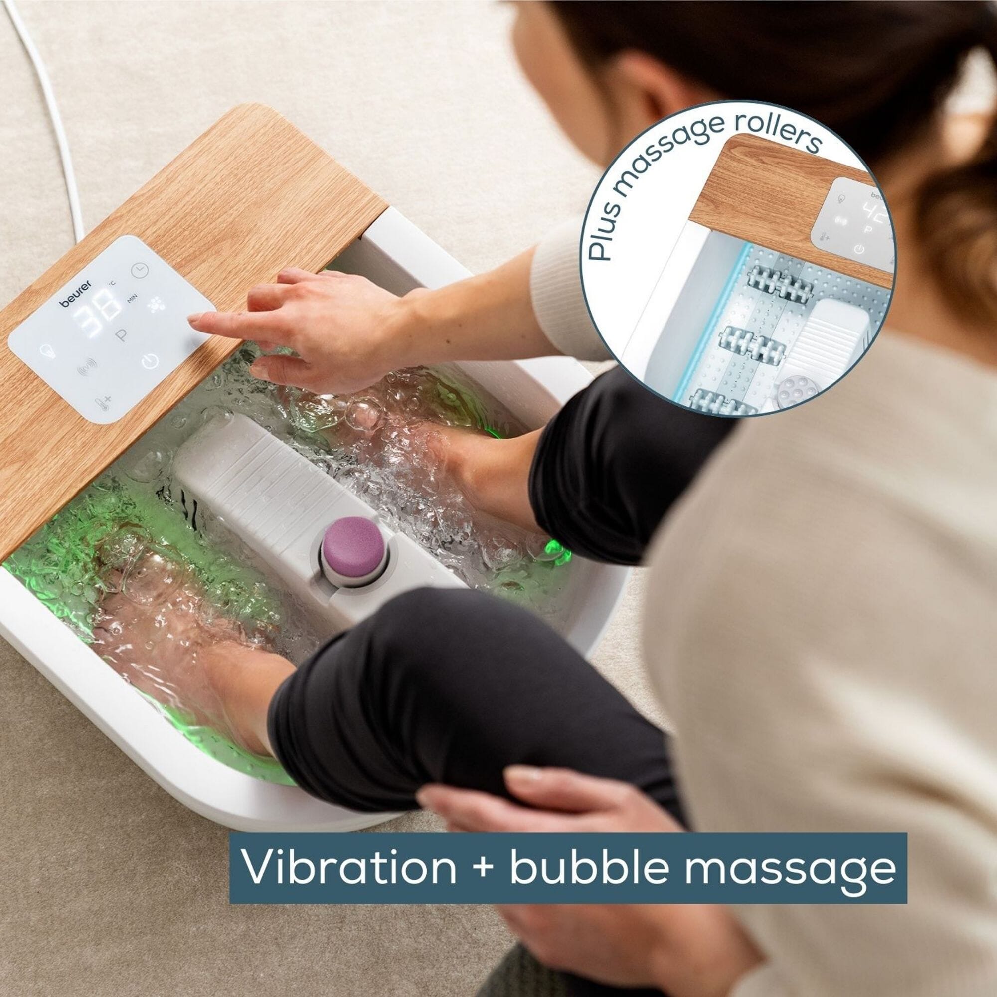 beurer wellness foot spa functions