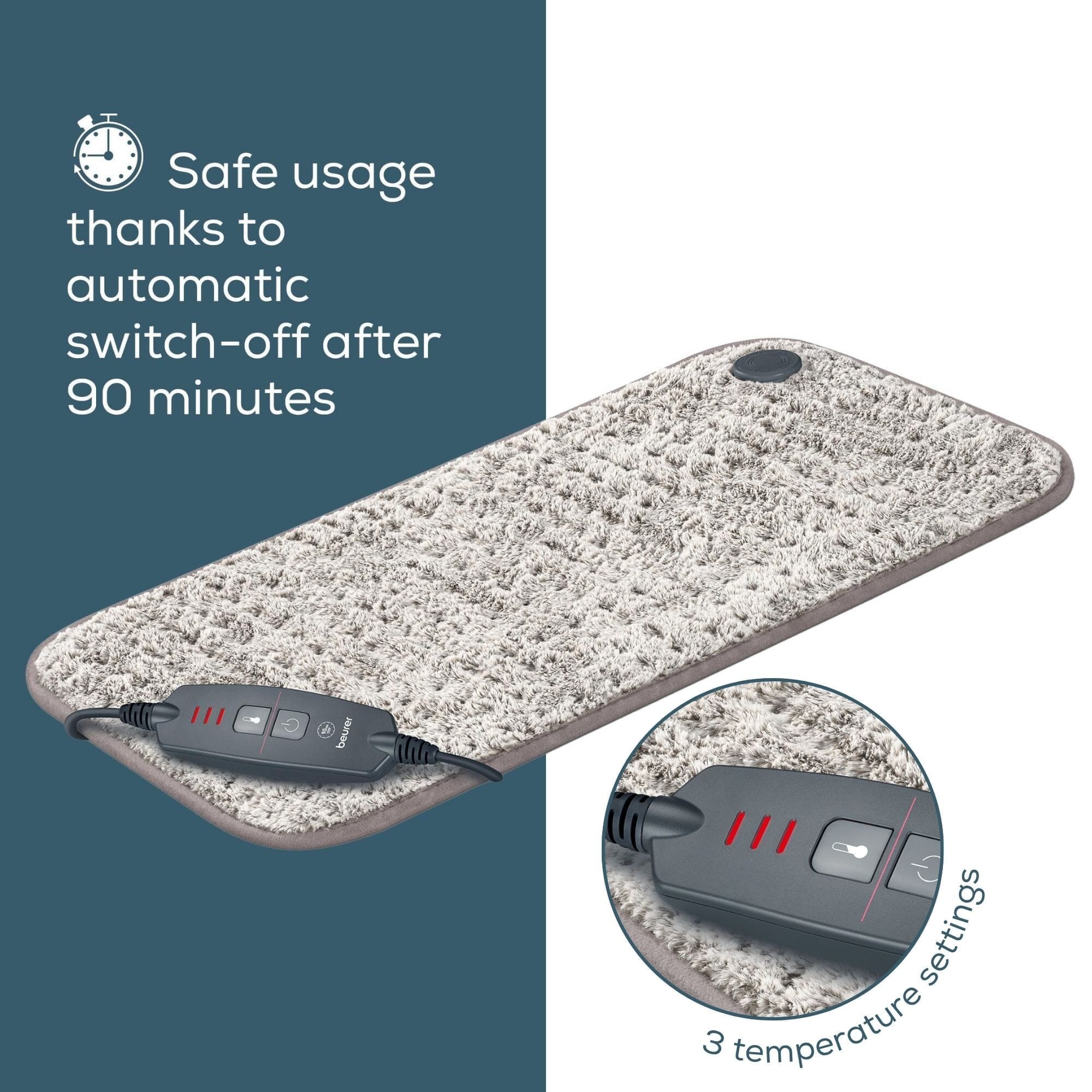 beurer xxl luxury nordic heat pad auto switch off
