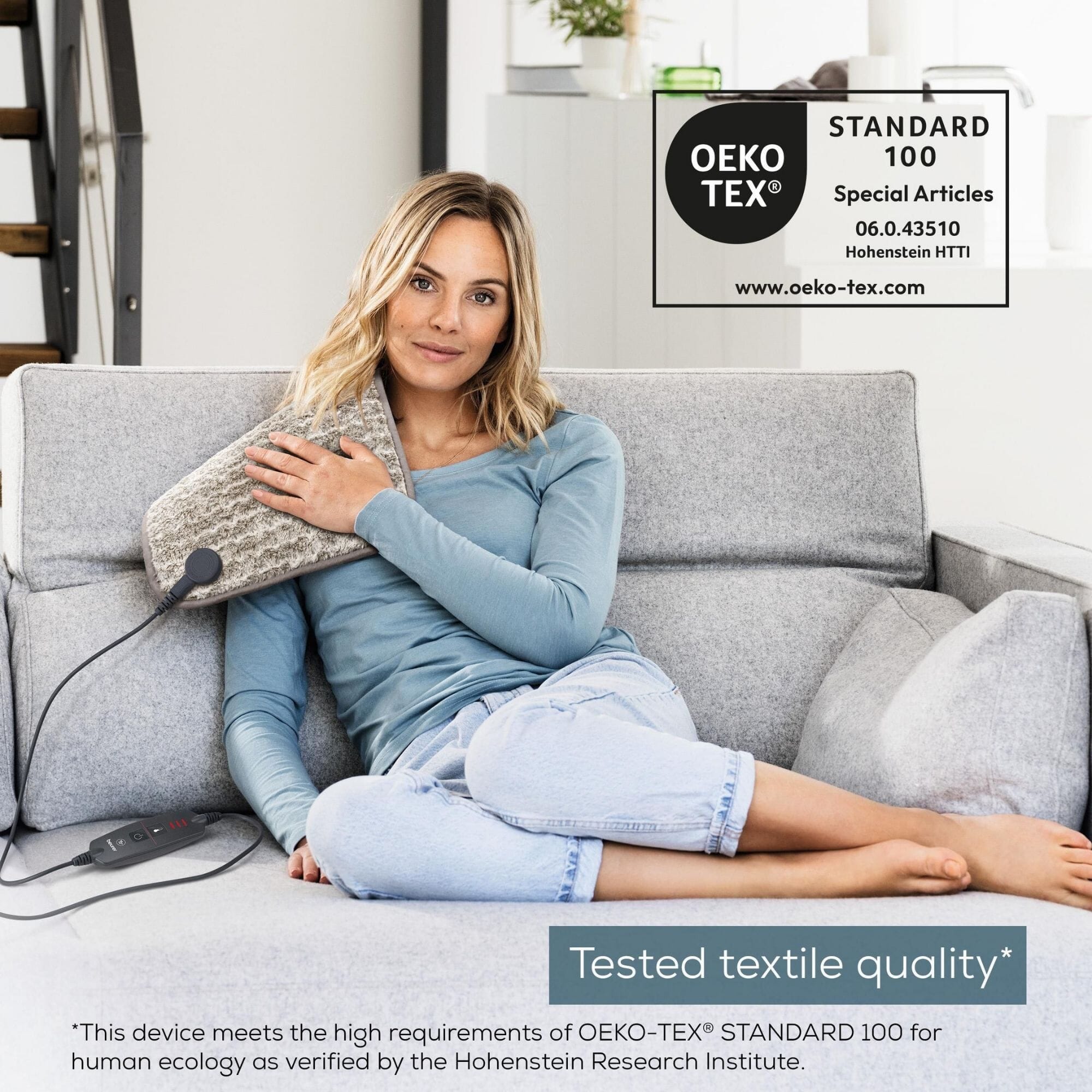 beurer xxl luxury nordic heat pad oeko tex