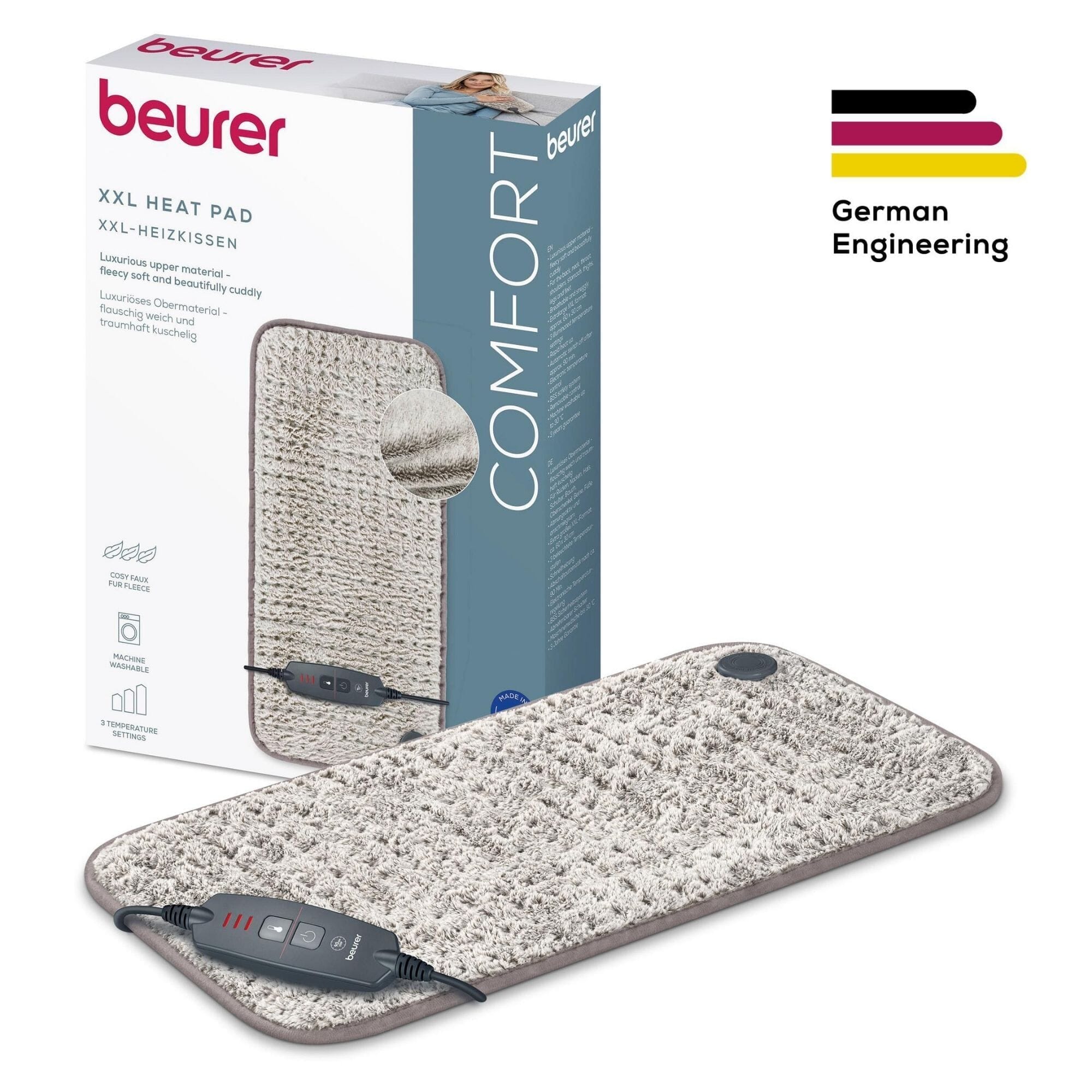 beurer xxl luxury nordic heat pad packaging