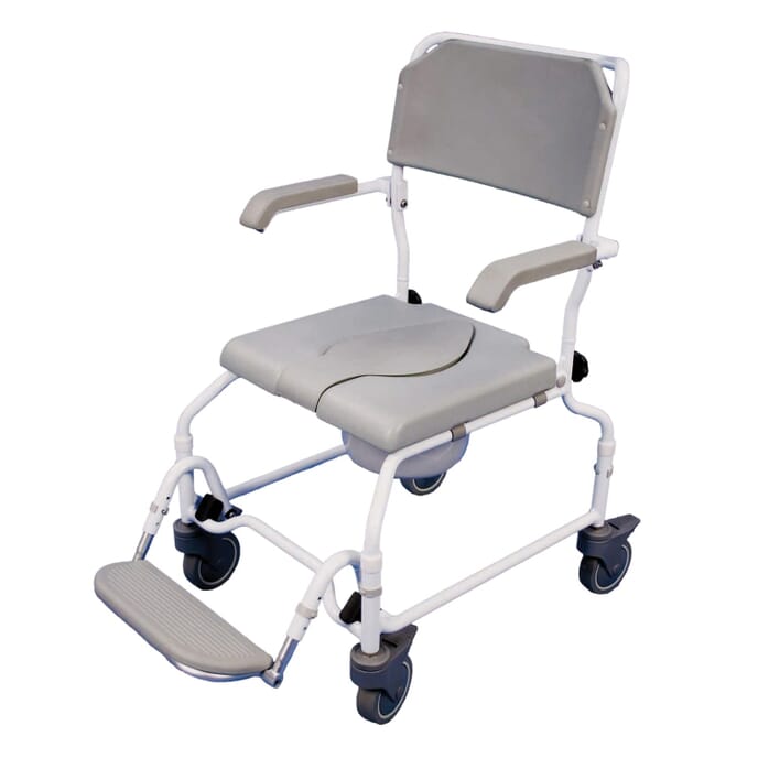 bewl adjustable height shower commode chair