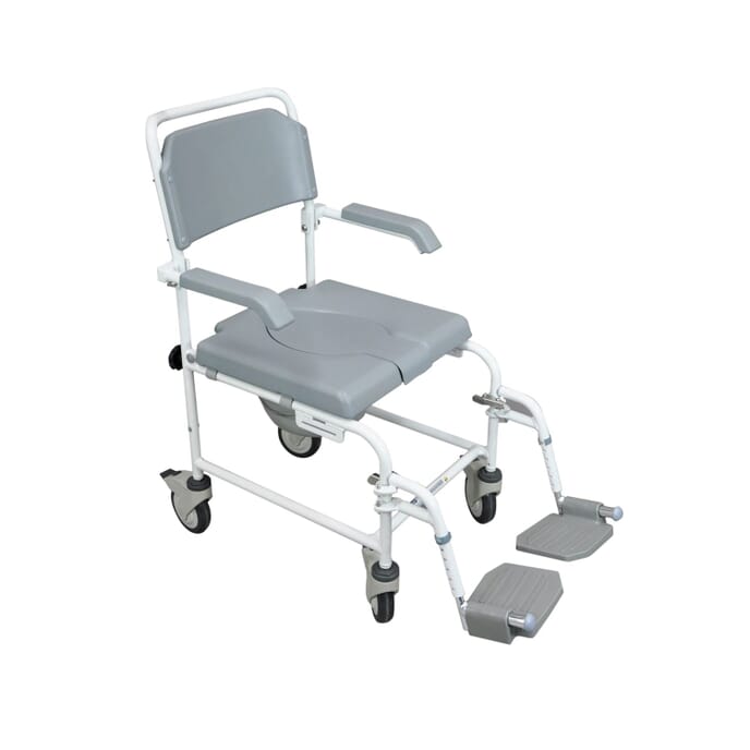 bewl attendant propelled shower commode chair