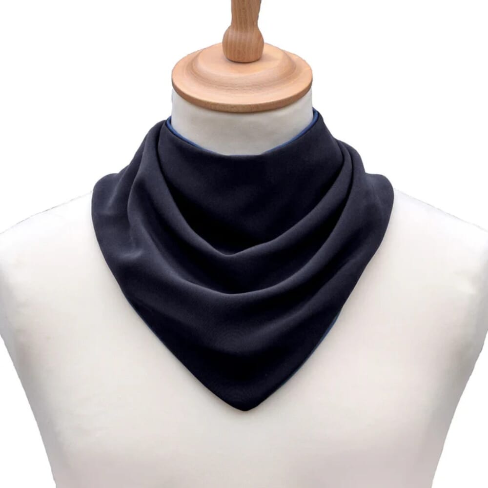 bibetta adult fabric neckerchief bib black front