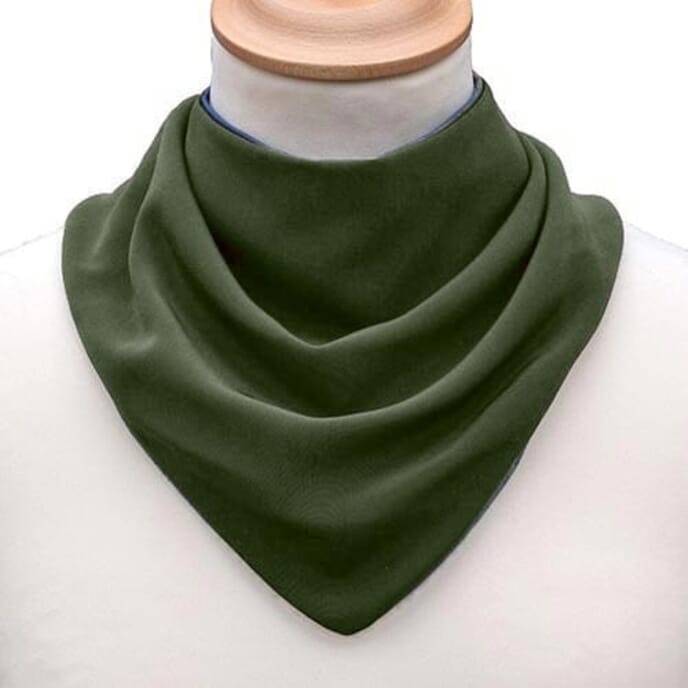 bibetta adult fabric neckerchief bib green