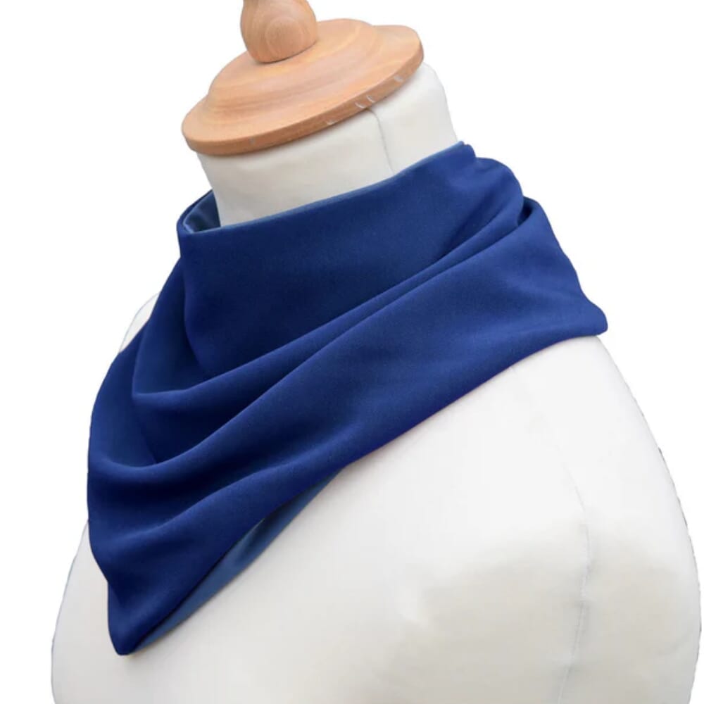 bibetta adult fabric neckerchief bib navy side