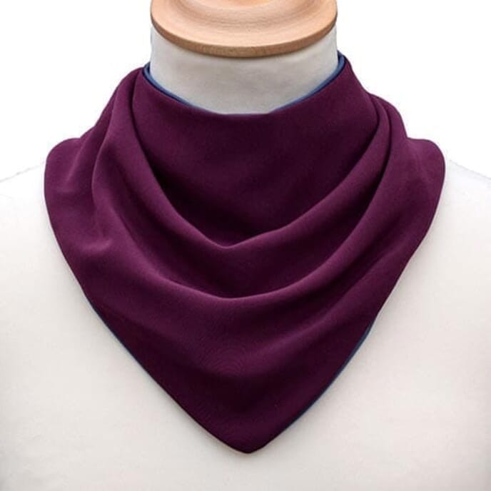 bibetta adult fabric neckerchief bib purple