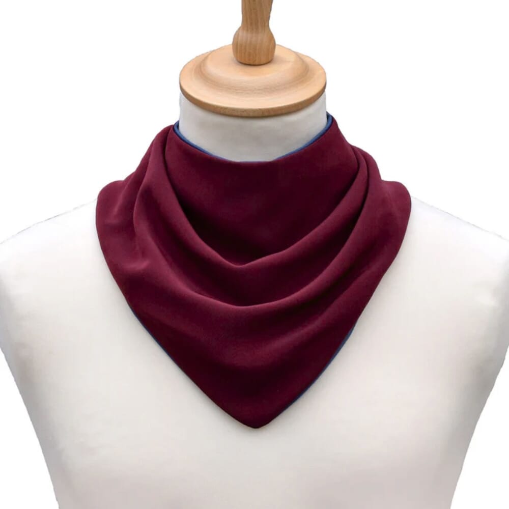 bibetta adult fabric neckerchief bib red front