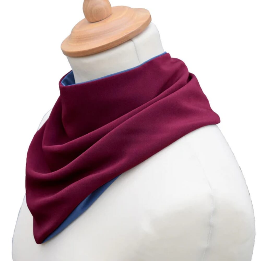 bibetta adult fabric neckerchief bib red side