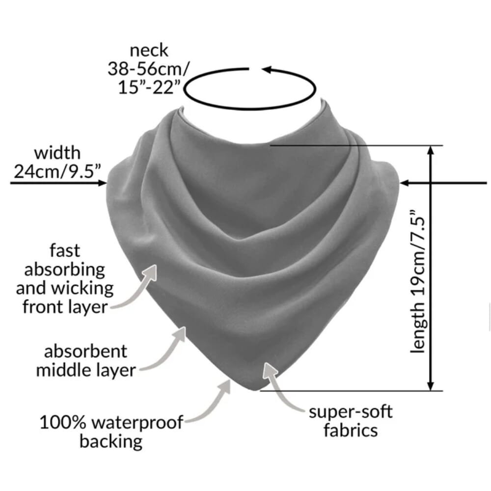 bibetta adult neckerchief bib features