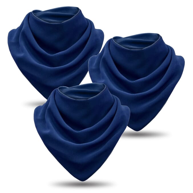 bibetta adult neckerchief bib navy pack of 3
