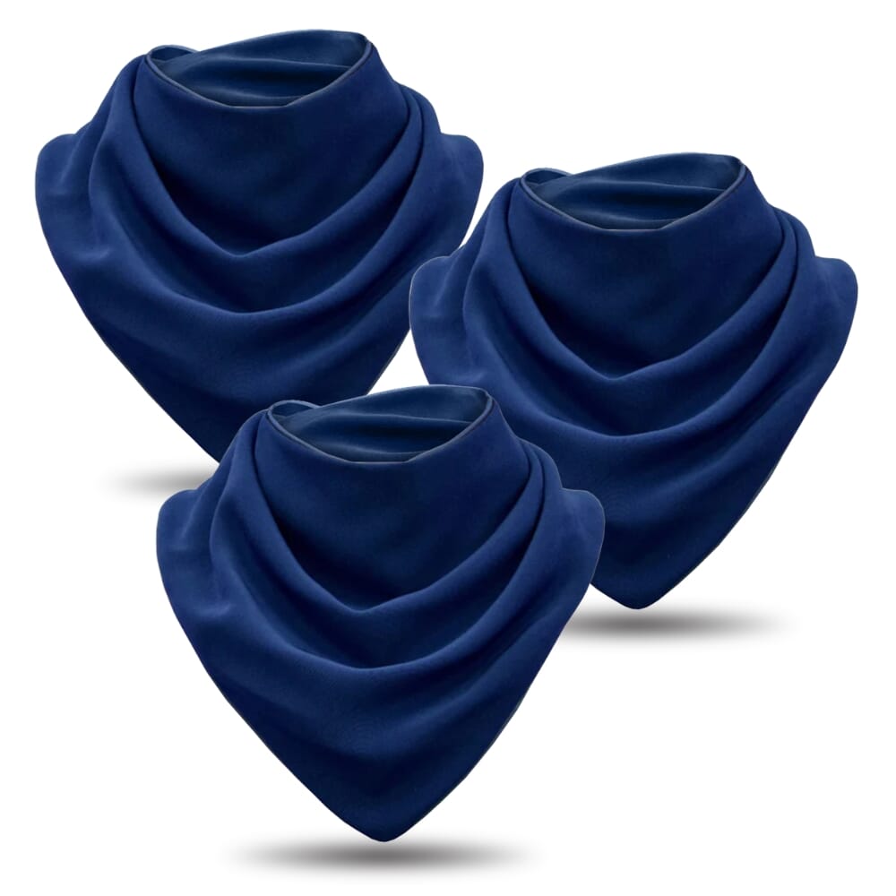 bibetta adult neckerchief bib navy pack of 3