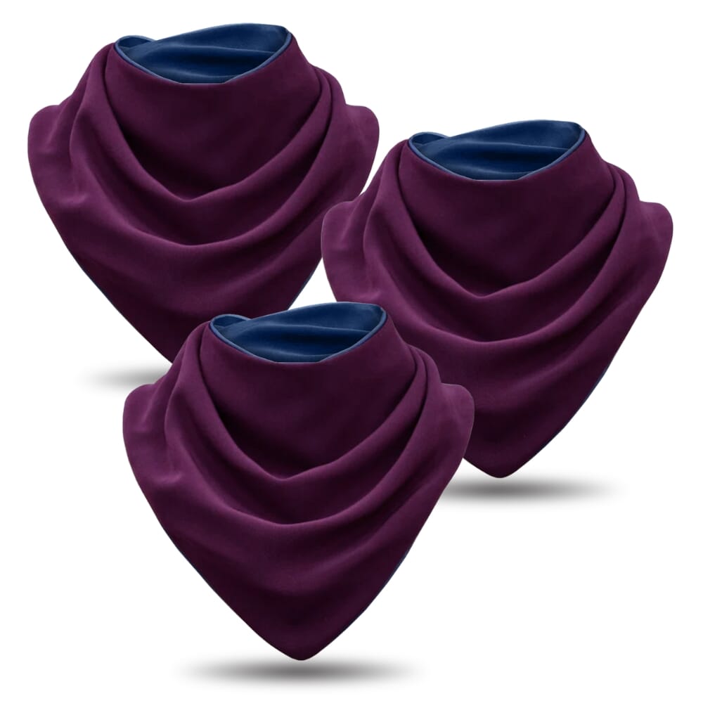 bibetta adult neckerchief bib purple pack of 3