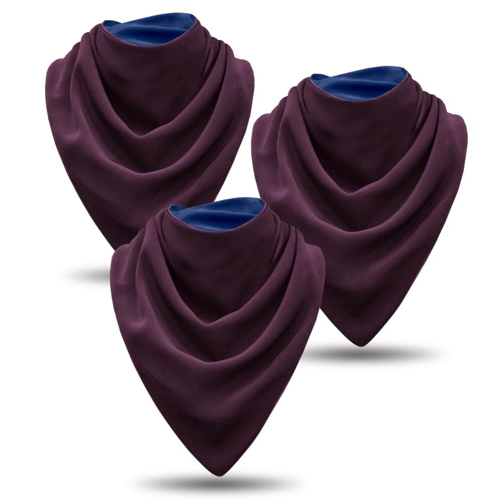 bibetta large adult neckerchief bib purple pack of 3
