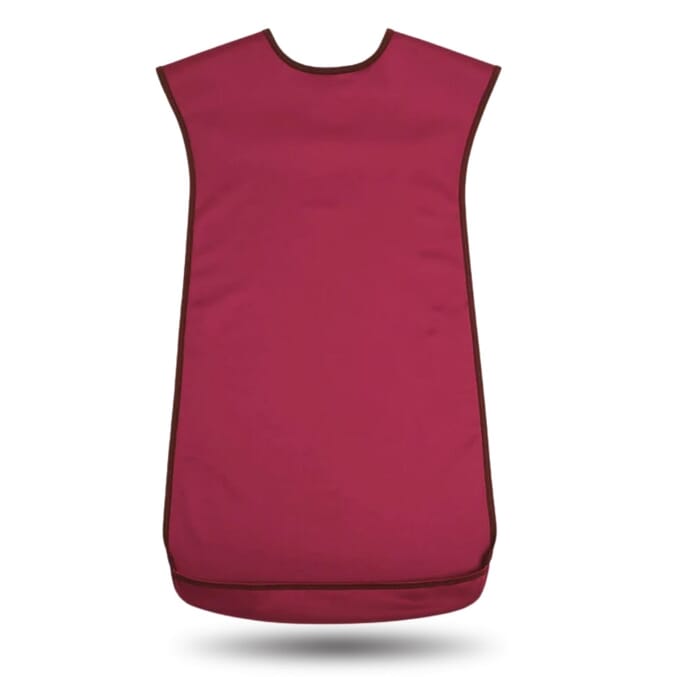 bibetta pro80 waterproof tabard bib burgundy large