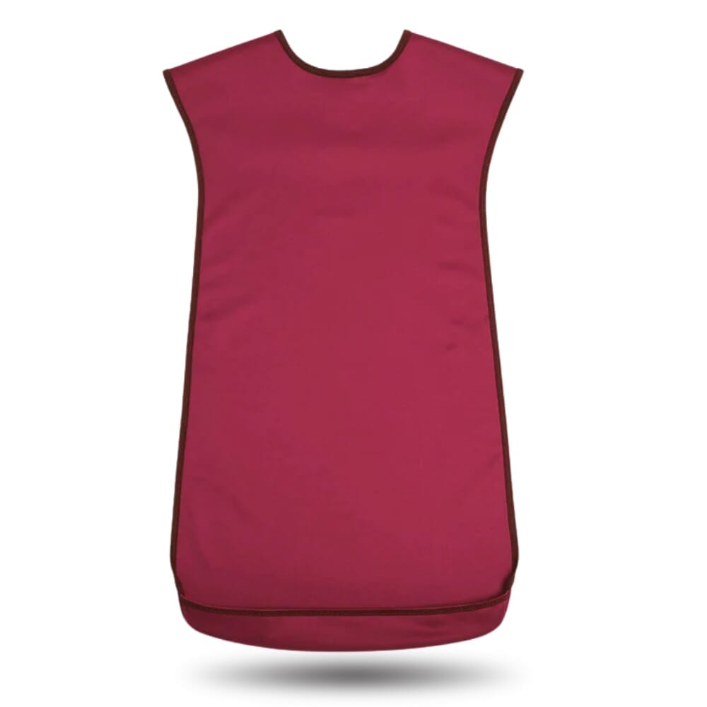 bibetta pro80 waterproof tabard bib burgundy large