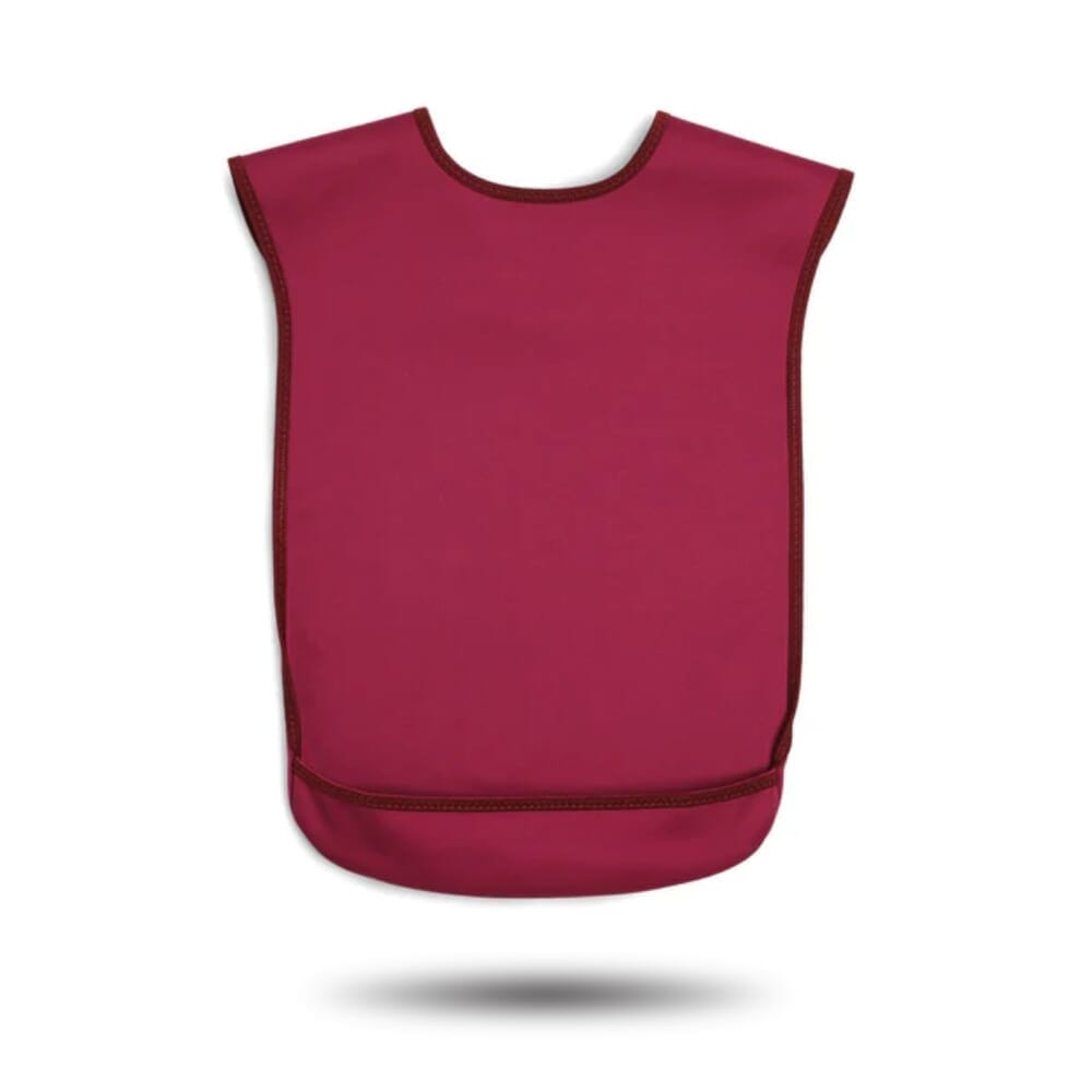 bibetta pro80 waterproof tabard bib burgundy small