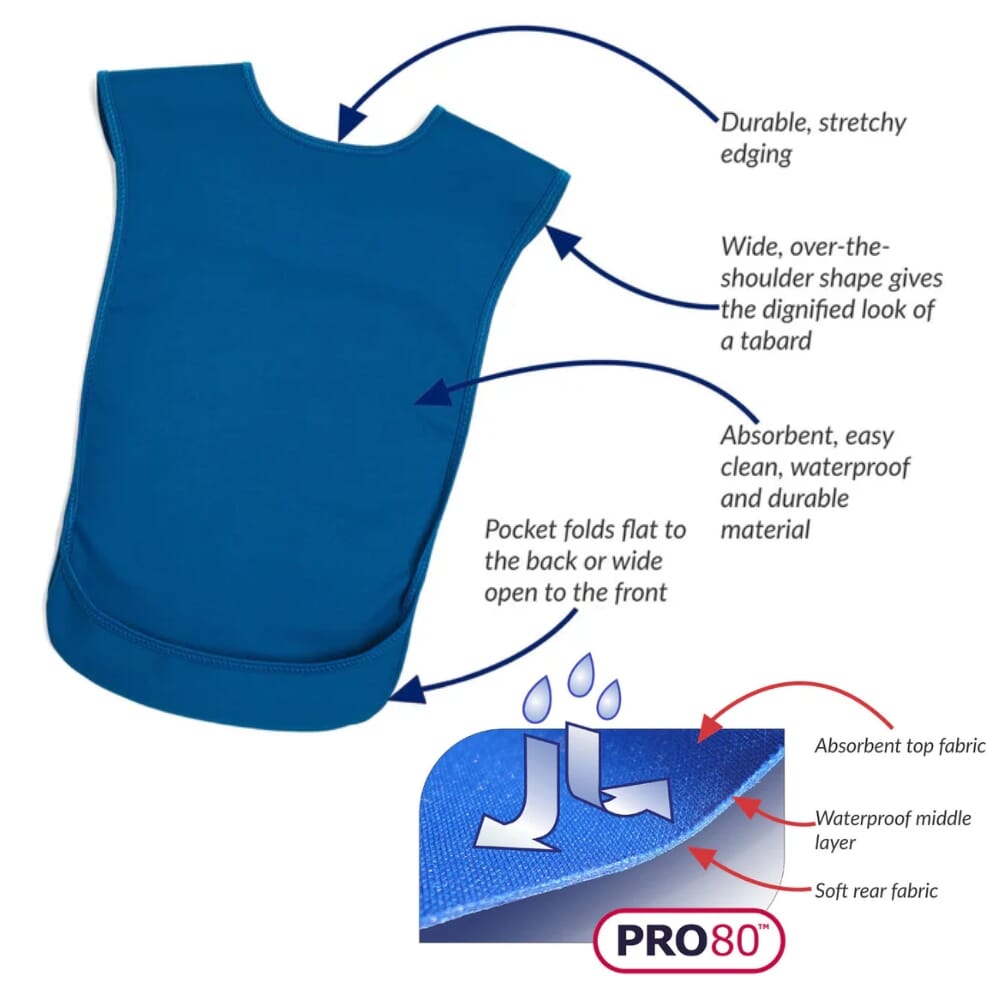 bibetta pro80 waterproof tabard bib features