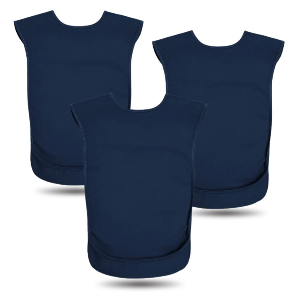 bibetta pro80 waterproof tabard bib navy small pack of 3