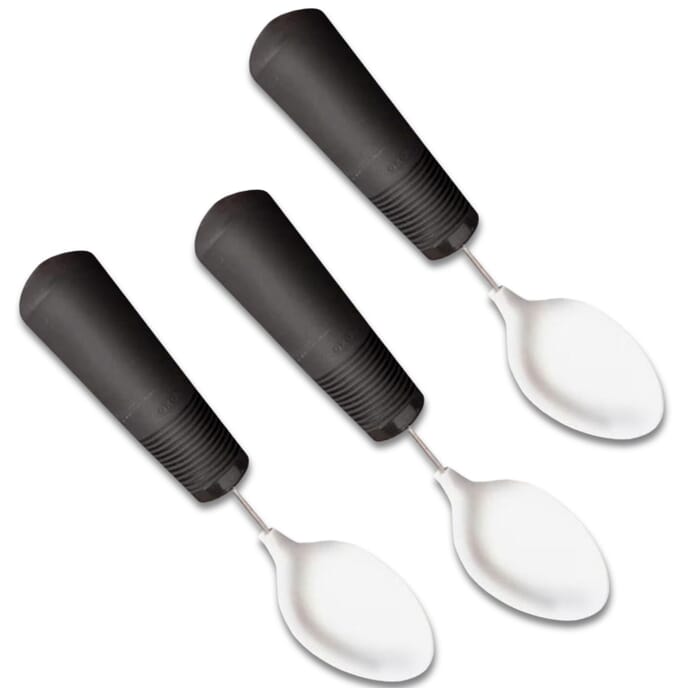 big grip coated spoons dessert spoon pack of 3