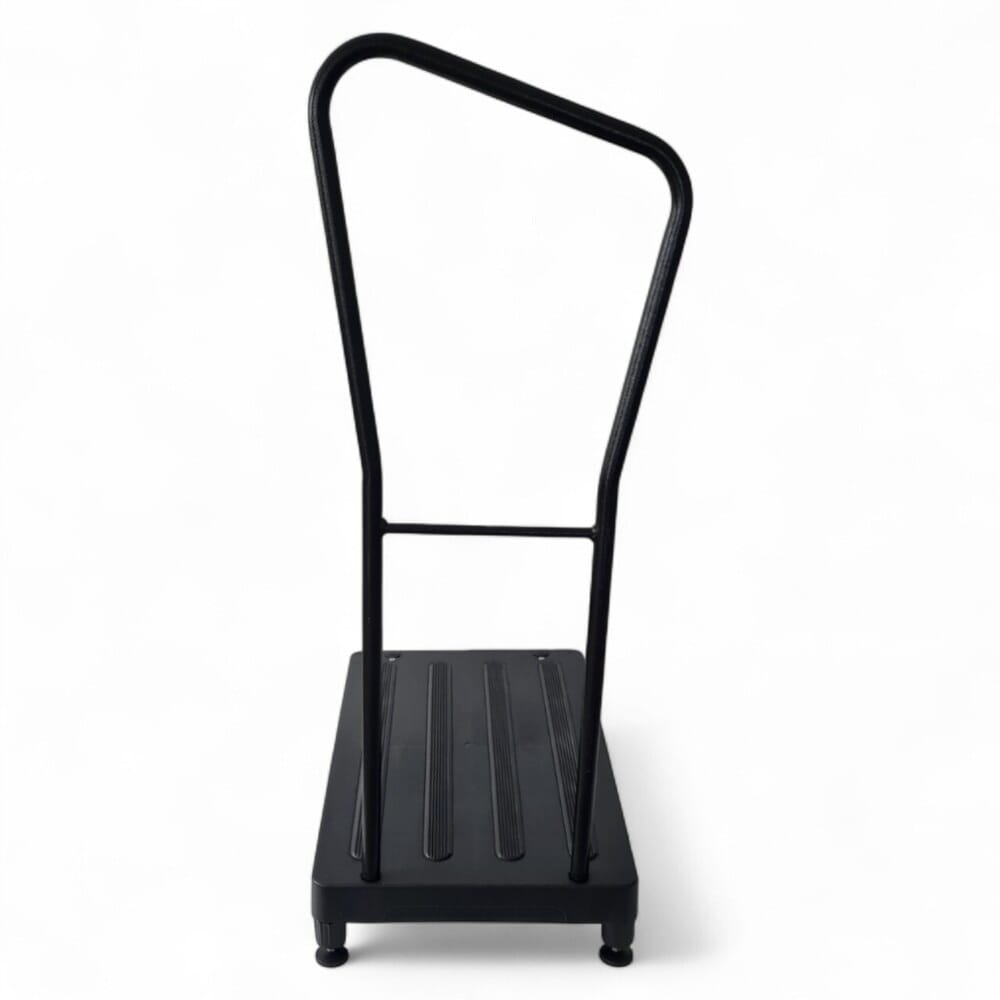 bigfoot half step outdoor step bigfoot with 1 handrail side view