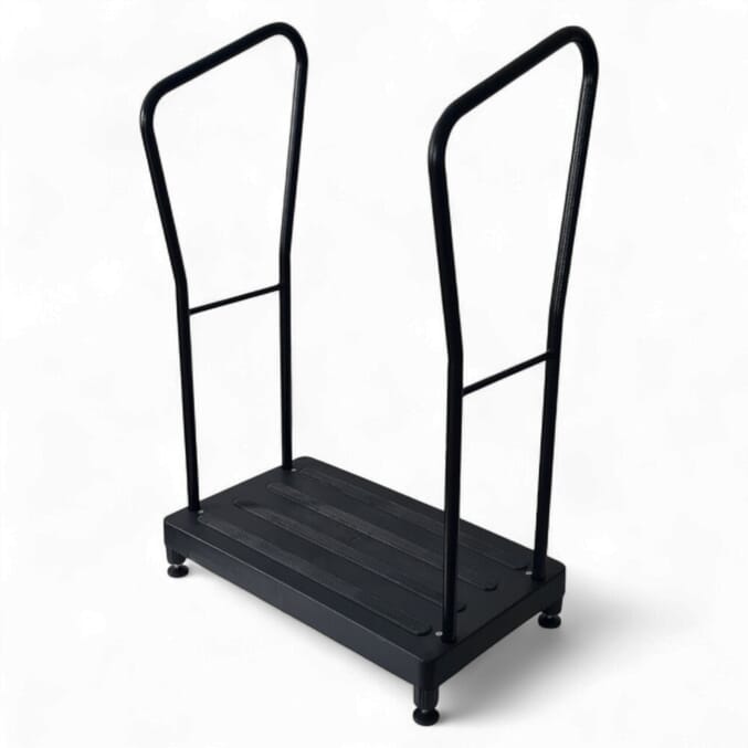 bigfoot half step outdoor step bigfoot with 2 handrails