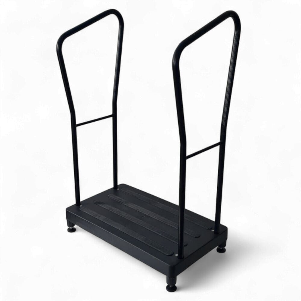 bigfoot half step outdoor step bigfoot with 2 handrails
