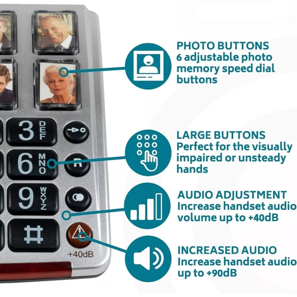 bigtel 40 plus large button phone features