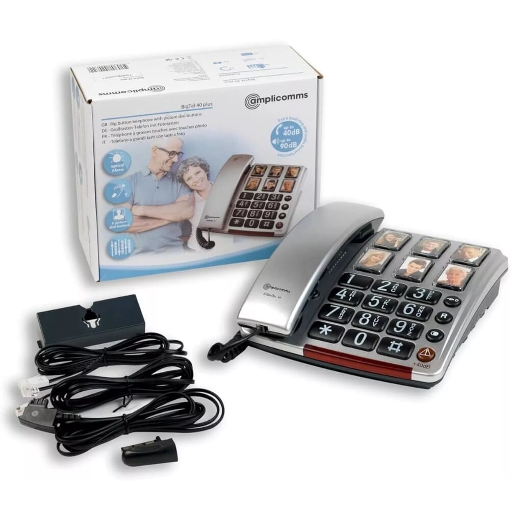 bigtel 40 plus large button phone whats in the box