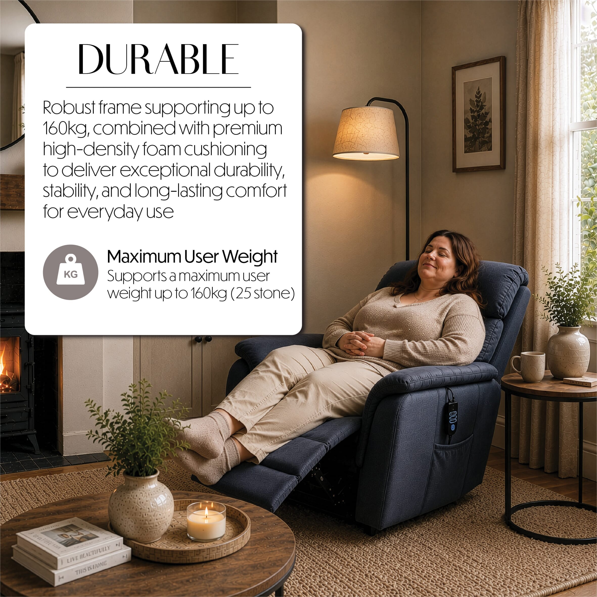 billingham dual motor riser recliner chair durable