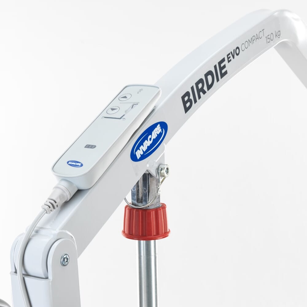 birdie evo compact folding mobile hoist control