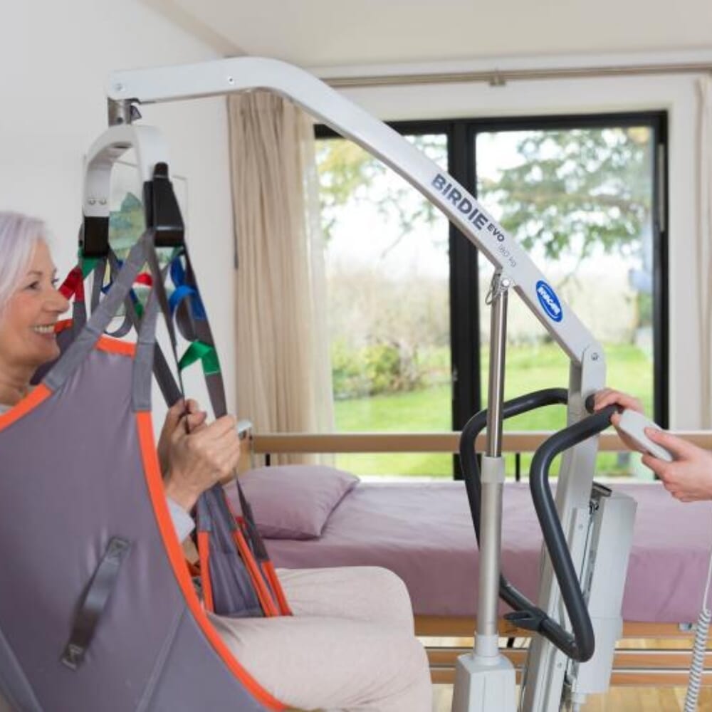 birdie evo folding mobile hoist lifestyle