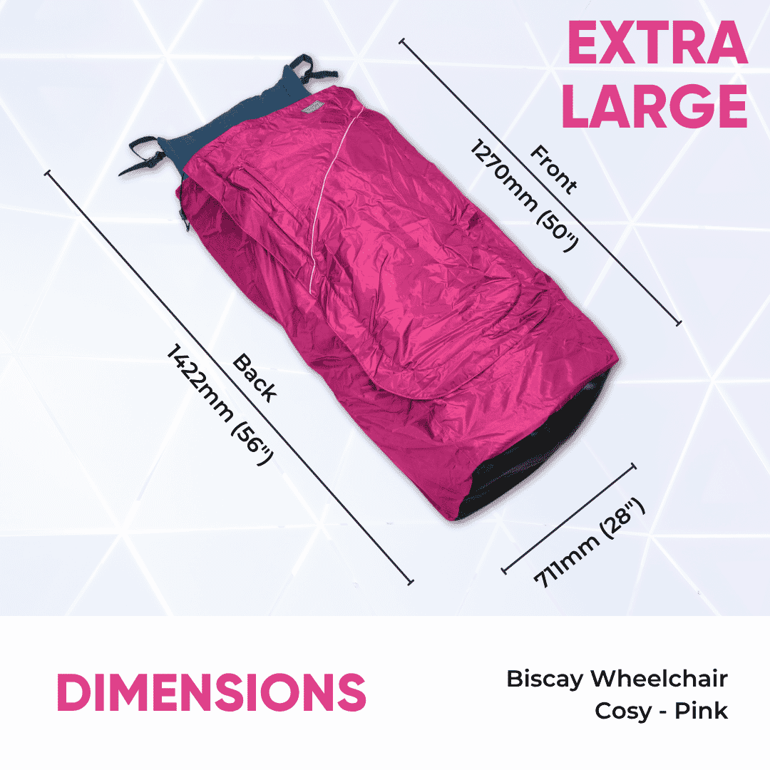 biscay deluxe wheelchair cosy pink dimensions extra large