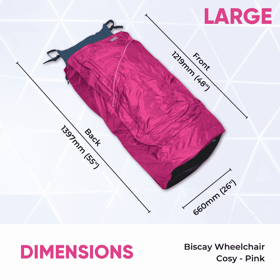 biscay deluxe wheelchair cosy pink dimensions large